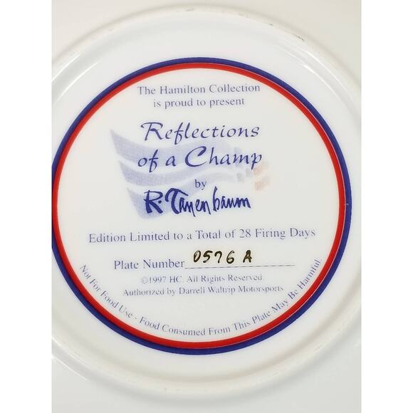 Darrell Waltrip Reflections Of A Champ 6 1/2" Year 1997 Wall Decor Plate Vtg - Picture 10 of 12